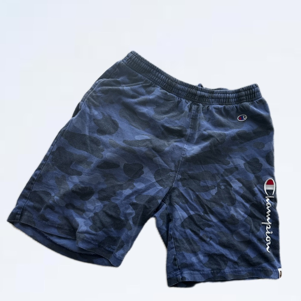 Champion x BAPE men’s camo shorts